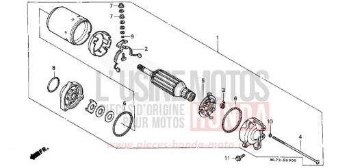 MOTEUR DE DEMARRAGE (1) VFR750FG de 1986